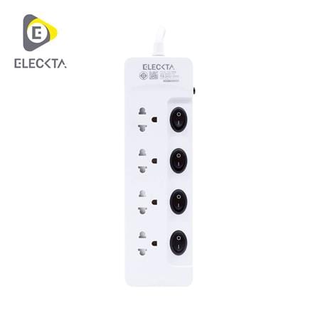 รางปลั๊กไฟ 4 ช่อง 4 สวิตช์ ELECKTA ET443M16A 16 แอมป์ 3 เมตร_0