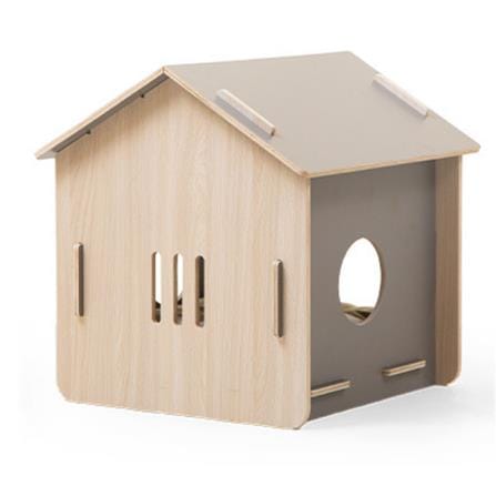 บ้านสัตว์เลี้ยง DR.CHOICE COZY HOME ELEGANT สีเทา_1