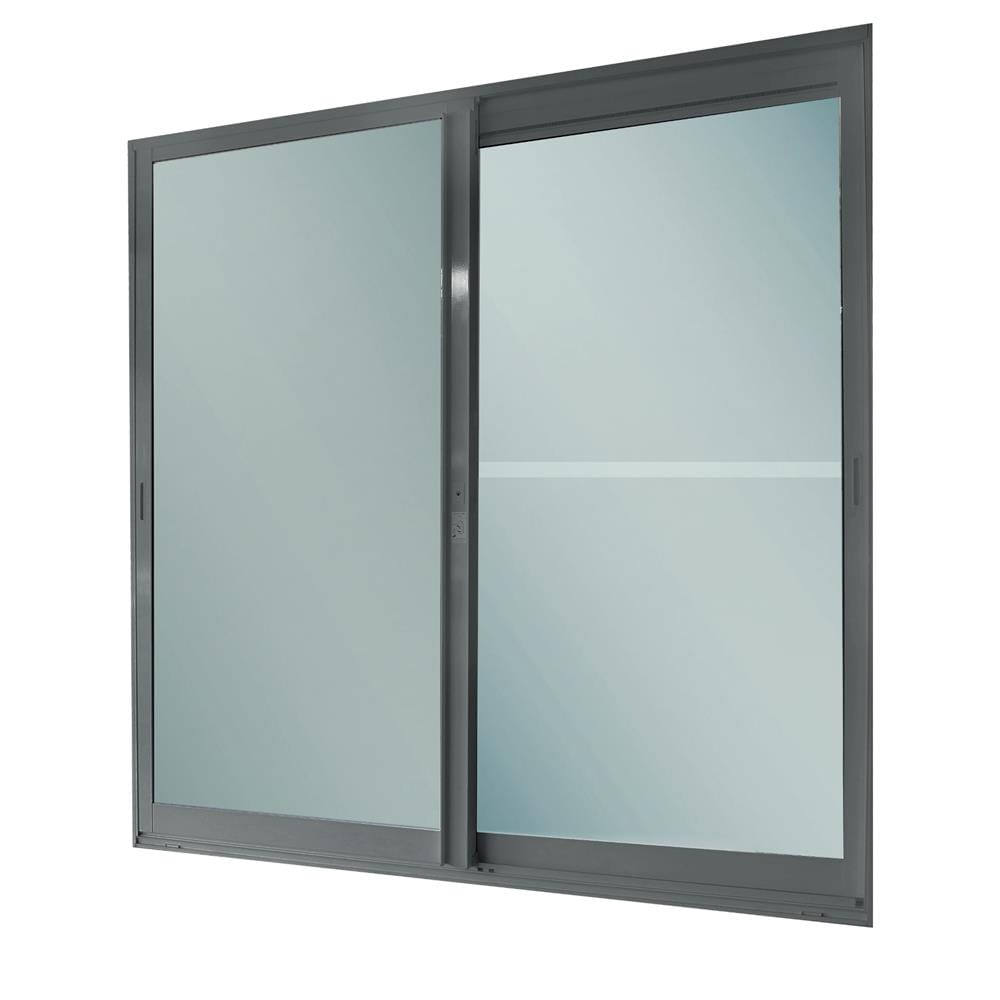 ประตูบานเลื่อน อะลูมิเนียม พร้อมมุ้งลวด SANKYOALUMI J-TRUST VENTILATION 200x205 ซม. สีเทา