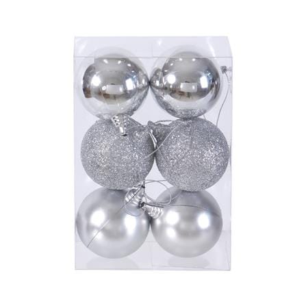ชุดบอลตกแต่ง SIAMXMAS V2 6 ซม. สีเงิน (แพ็ก 6 ชิ้น)_2