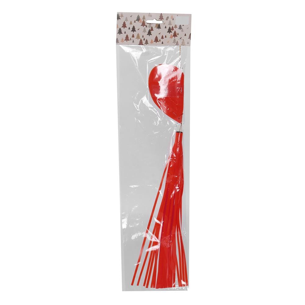 ของตกแต่ง หัวใจห้อยพู่ทูโทน SIAMXMAS 40 ซม. สีแดง