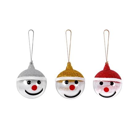 ชุดบอลตกแต่ง SIAMXMAS SNOW MAN 6 ซม. สีขาว (แพ็ก 6 ชิ้น)_1
