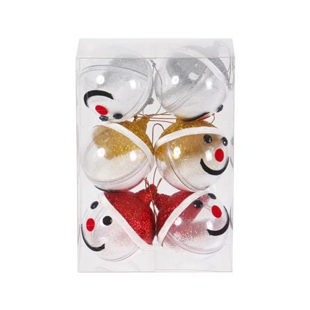 ชุดบอลตกแต่ง SIAMXMAS SNOW MAN 6 ซม. สีขาว (แพ็ก 6 ชิ้น)_2