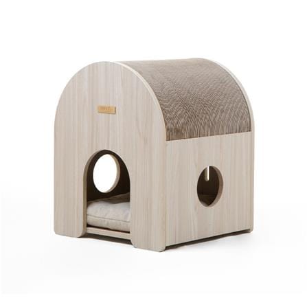 บ้านสัตว์เลี้ยงทรงโดม DR.CHOICE PUDDING WOOD GRAIN สีไม้_0