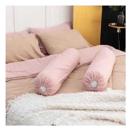 ชุดผ้าปูที่นอน 5 ฟุต (ชุด 6 ชิ้น) SANTA BEDDING สี PINK/BROWN_1