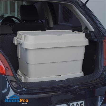 กล่องจัดเก็บท้ายรถ 50 ลิตร STACKO GLAM 60x39x36 ซม. สีเบจ_5