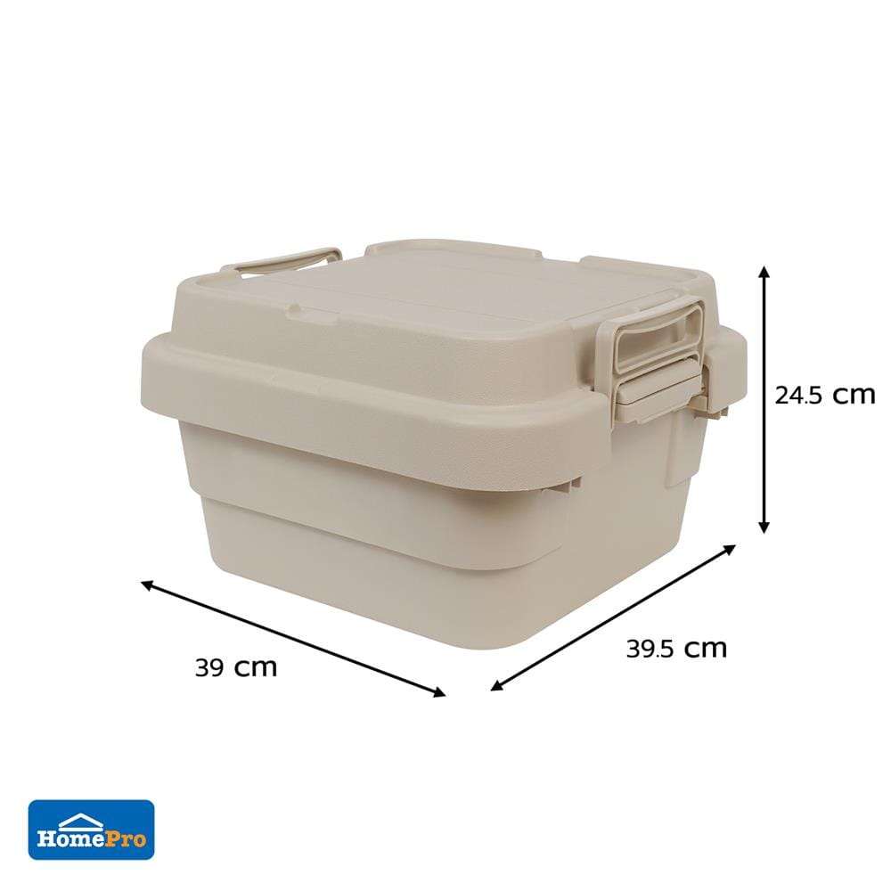 กล่องจัดเก็บท้ายรถ 18 ลิตร STACKO GLAM 39x39.5x24.5 ซม. สีเบจ