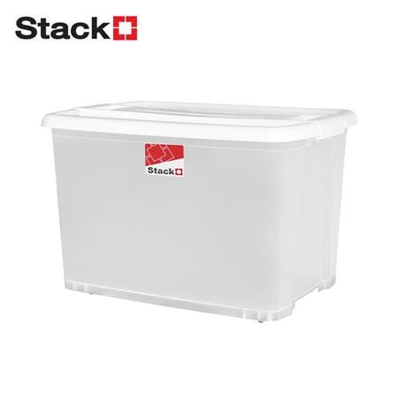 กล่องเก็บของ STACKO BULK 75 ลิตร สีขาว/ใส_0
