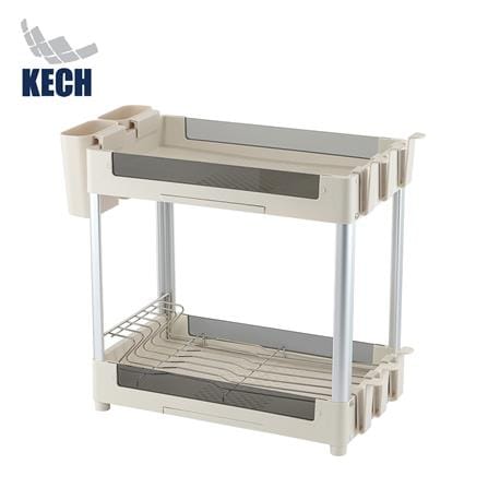 ชั้นคว่ำจานพลาสติกและเทมเปอร์กลาส 2 ชั้น KECH NOAR_0