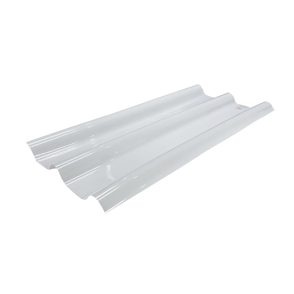 แผ่นโปร่งแสง ลอนคู่ ผิวเรียบ SUNSHIELD 1.2 มม. 0.51x1.2 ม. สีขาว
