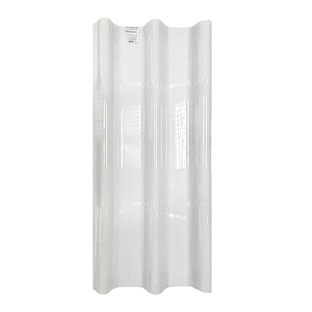 แผ่นโปร่งแสง ลอนคู่ ผิวเรียบ SUNSHIELD 1.2 มม. 0.51x1.2 ม. สีขาว