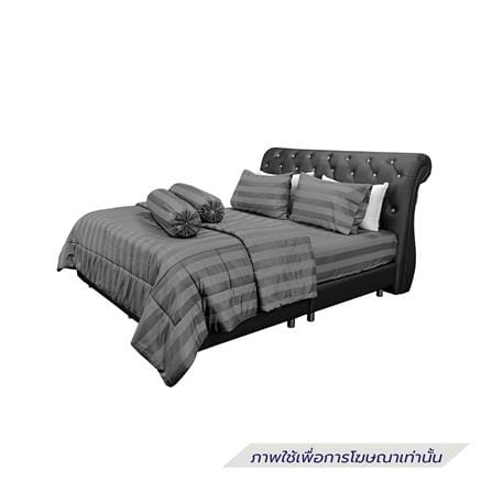 ชุดผ้าปูที่นอน 6 ฟุต (ชุด 6 ชิ้น) PICASSO TENCEL JASMINE สี BLACK_1