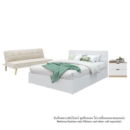 ชุดห้องนอน 6 ฟุต KONCEPT HAMAKO 59064091 สีขาว_0