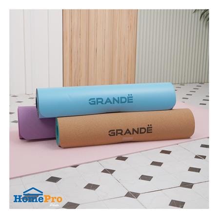 เสื่อโยคะ GRANDE PU TPE สีฟ้า/ดำ_6