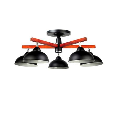 ไฟช่อ LUMAX 01-02557 สีดำ/น้ำตาล 5 หัว_0