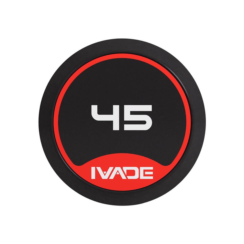 บาร์เบลแกนตรงหุ้มยาง IVADE 45 กก. (1 ชิ้น)