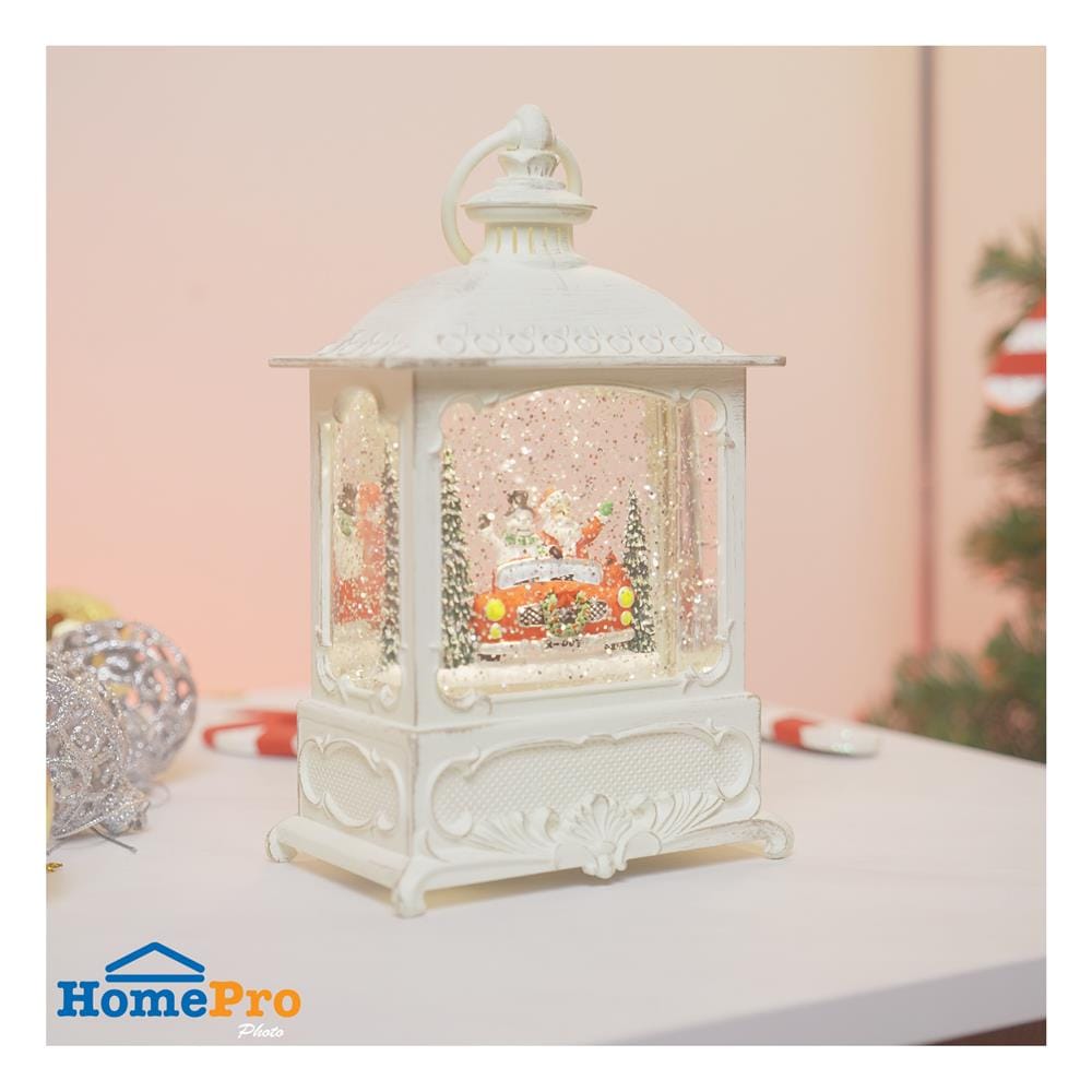 ของตกแต่งกล่องดนตรี SNAZZ CHRISTMAS CAR 10.5x21.5 ซม. สีขาว