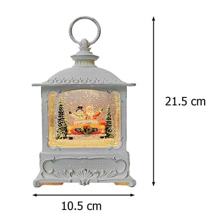 ของตกแต่งกล่องดนตรี SNAZZ CHRISTMAS CAR 10.5x21.5 ซม. สีขาว_4