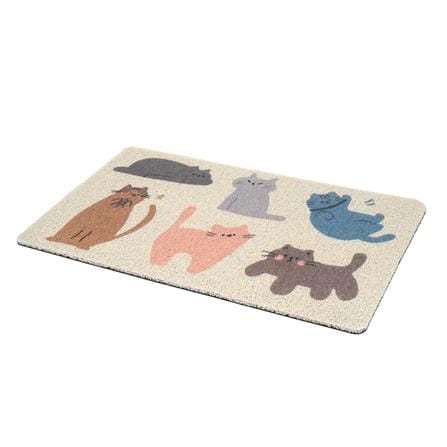 พรมเช็ดเท้าดักฝุ่น SNAZZ CAT VILL 45x75 ซม. สีครีม_4