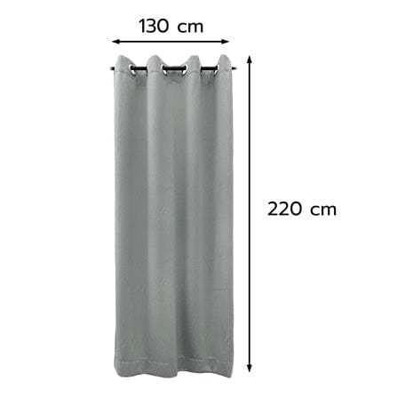 ผ้าม่าน EYELET HOME LIVING STYLE SOLID UV 130x220 ซม. สีเทา_5