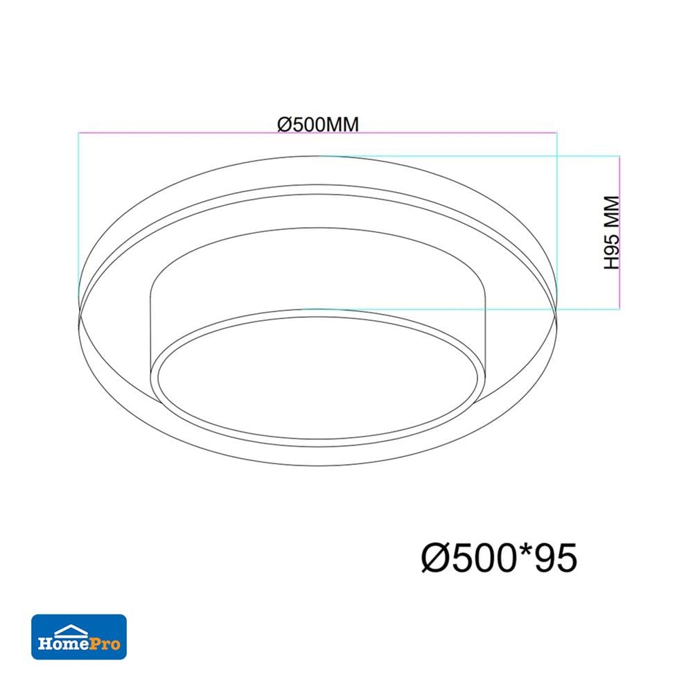 ไฟเพดาน LED CARINI CR131 20 นิ้ว 55 วัตต์ DAYLIGHT/COOL WHITE/WARM WHITE