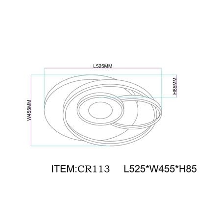 ไฟเพดาน LED CARINI CR113 20 นิ้ว 54 วัตต์ DAYLIGHT/COOL WHITE/WARM WHITE สีขาว_7