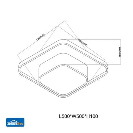 ไฟเพดาน LED CARINI CR121  20 นิ้ว 54 วัตต์ DAYLIGHT/COOL WHITE/WARM WHITE สีขาว_3