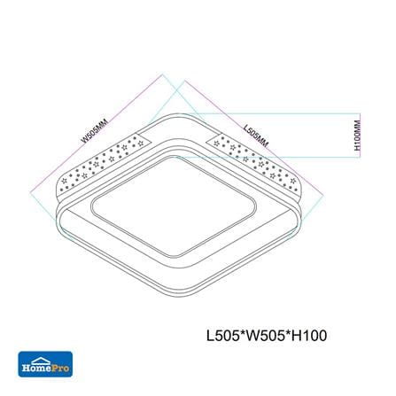ไฟเพดาน LED CARINI CR121 20 นิ้ว 54 วัตต์ DAYLIGHT/COOL WHITE/WARM WHITE สีขาว_2