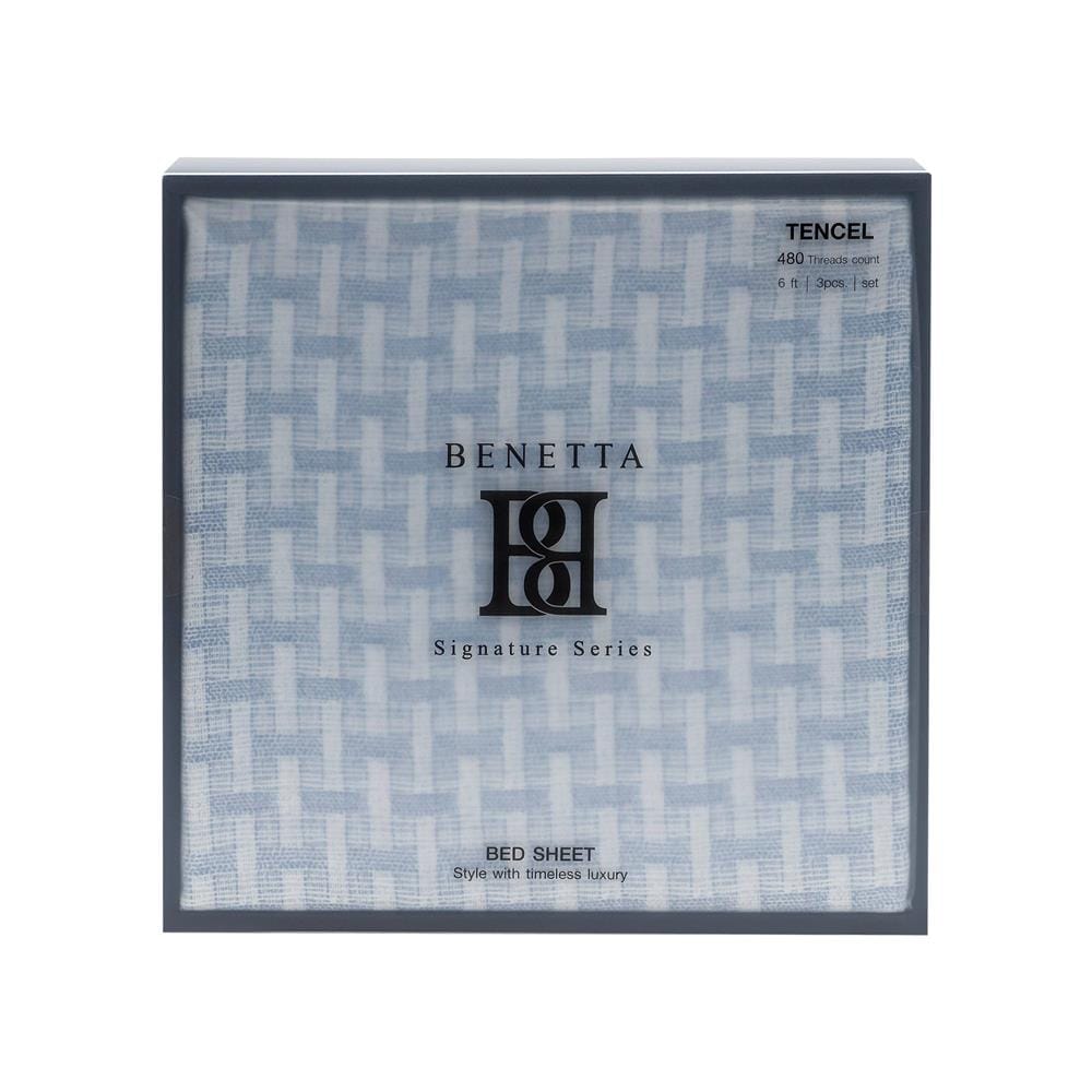 ชุดผ้าปูที่นอน 6 ฟุต (ชุด 3 ชิ้น) BENETTA LUMEA สี BLUE