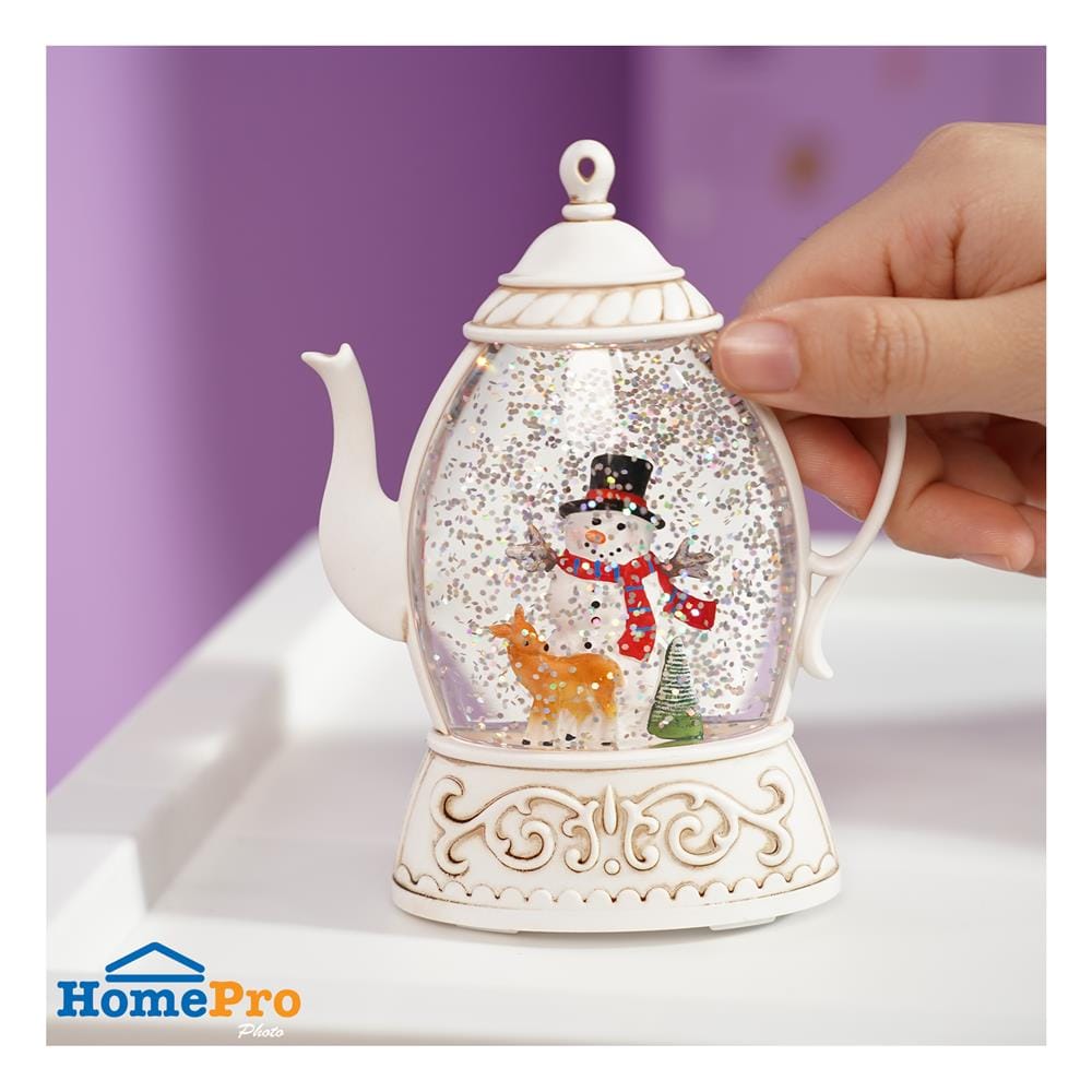 ของตกแต่ง SNAZZ SNOW LAMP 10x13.5 ซม. สีขาว