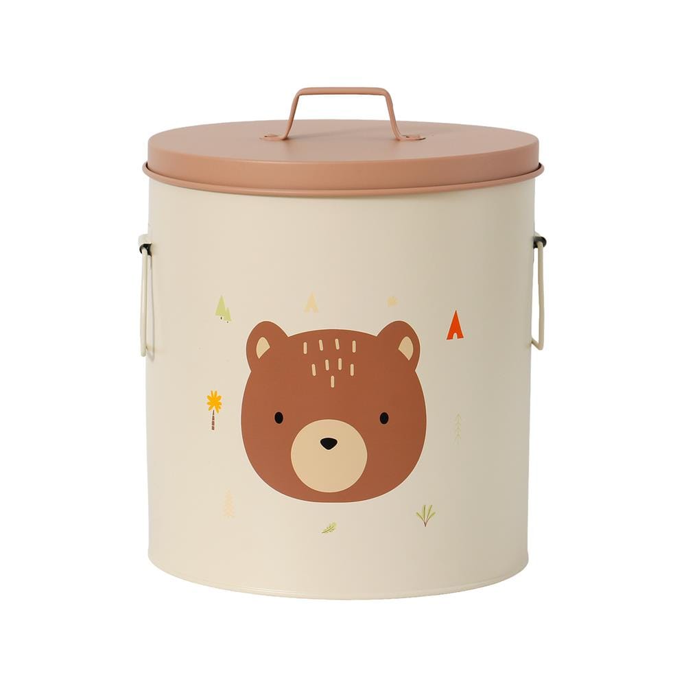 กล่องเหล็กเก็บของ STACKO LITTLE-B 22.8x22.8x26.5ซม. สีขาว/น้ำตาล