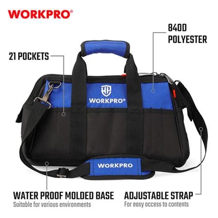 กระเป๋าเก็บเครื่องมือซิปบน ฐานกันน้ำ WORKPRO 20 นิ้ว_2