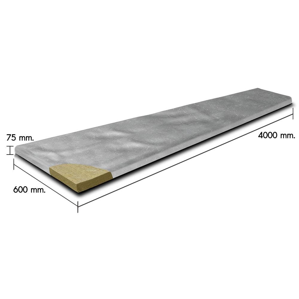 ฉนวนใยหิน ROCKWOOL หนา 3 นิ้ว 0.6x4 ม.