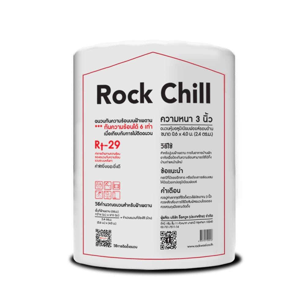 ฉนวนใยหิน ROCKWOOL หนา 3 นิ้ว 0.6x4 ม.