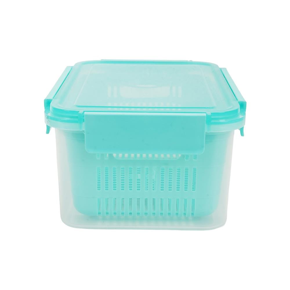 กล่องจัดเก็บในตู้เย็น KECH GRASSY 3,300 มล. สีเขียว/ใส