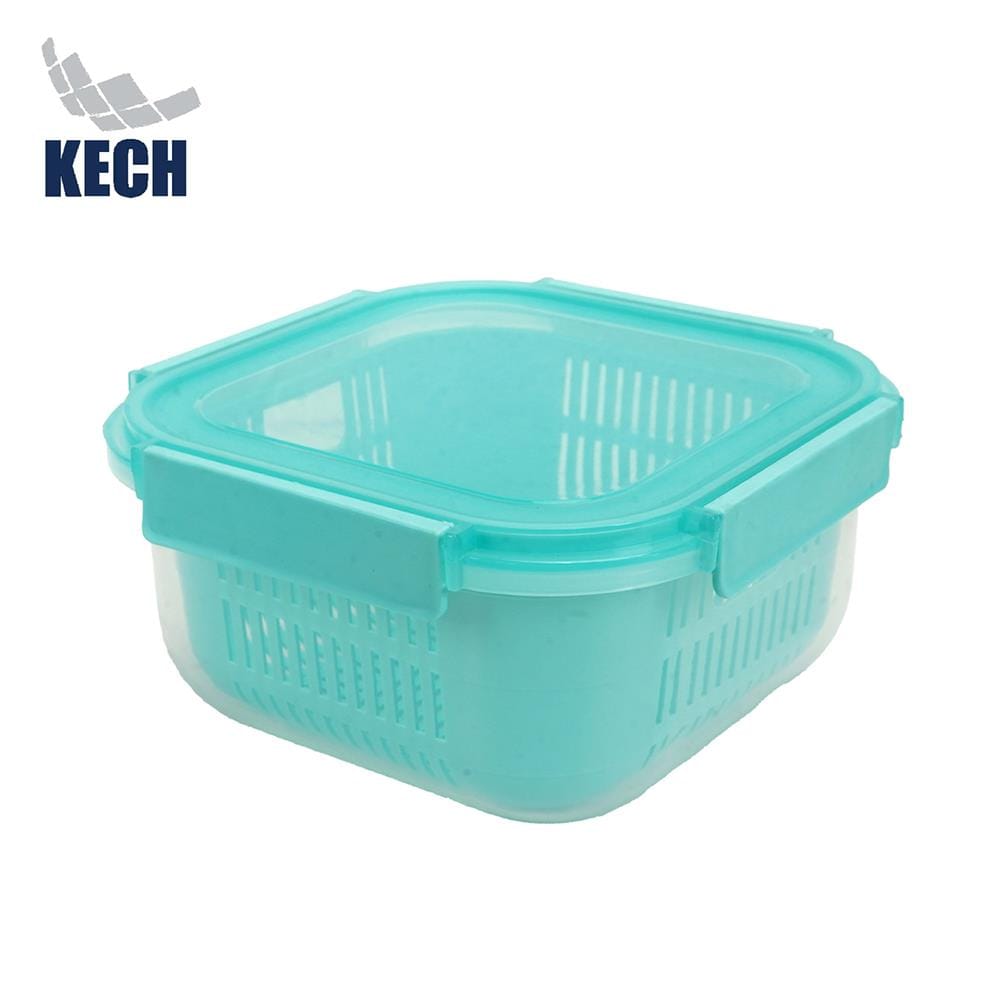 กล่องจัดเก็บในตู้เย็น KECH GRASSY 2,200 มล. สีเขียว/ใส