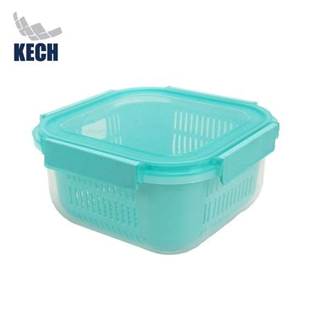 กล่องจัดเก็บในตู้เย็น KECH GRASSY 2,200 มล. สีเขียว/ใส_0