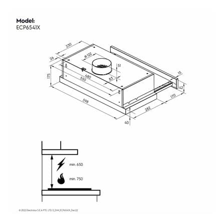 เตาฝัง+เครื่องดูดควัน ELECTROLUX EHC325BA+ECP6541B_5