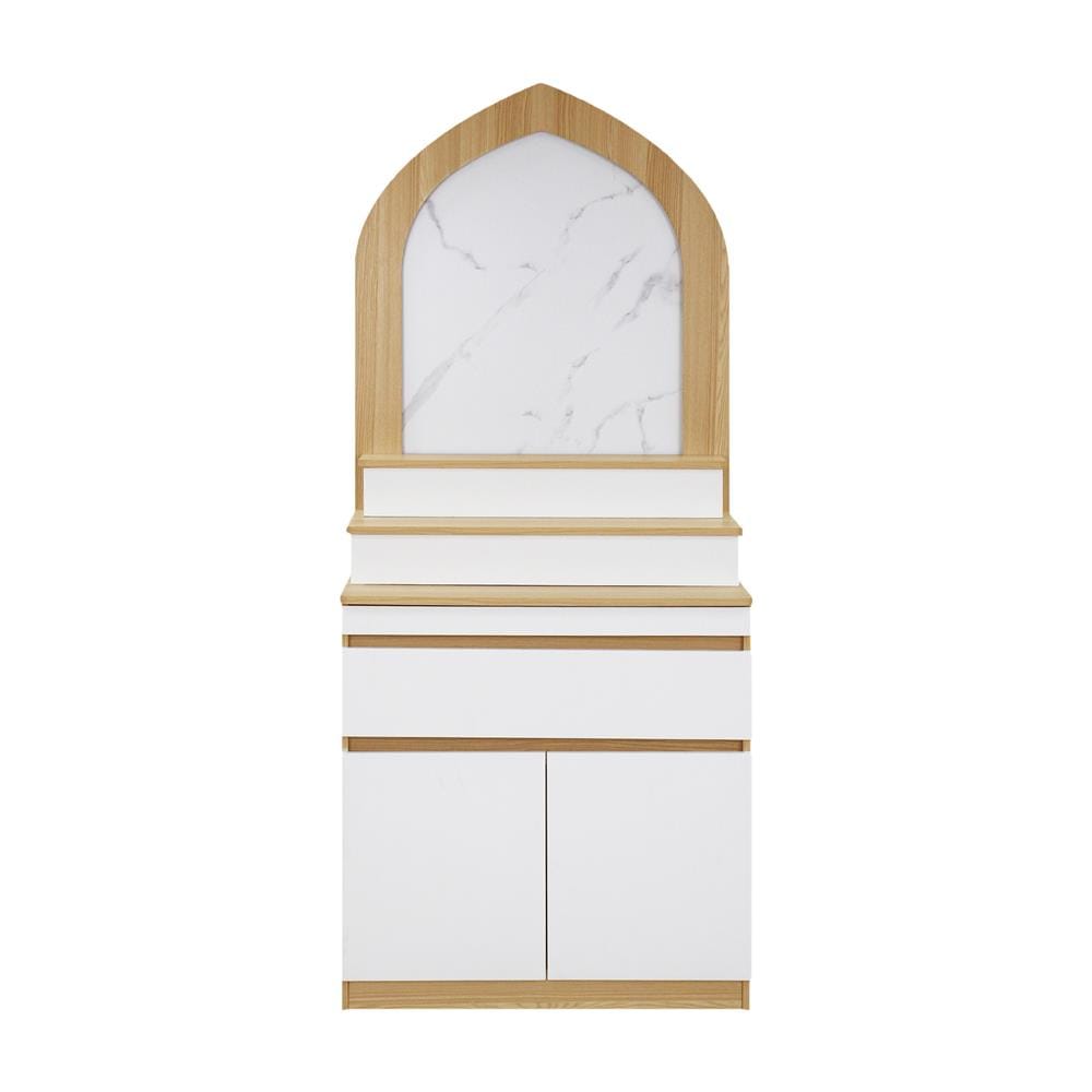 ตู้พระ FURDINI AURA 80 ซม. สี NATURAL OAK/ขาว