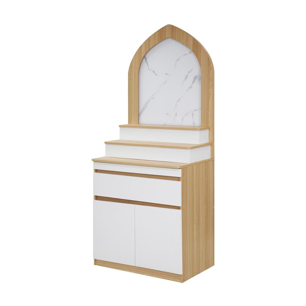 ตู้พระ FURDINI AURA 80 ซม. สี NATURAL OAK/ขาว