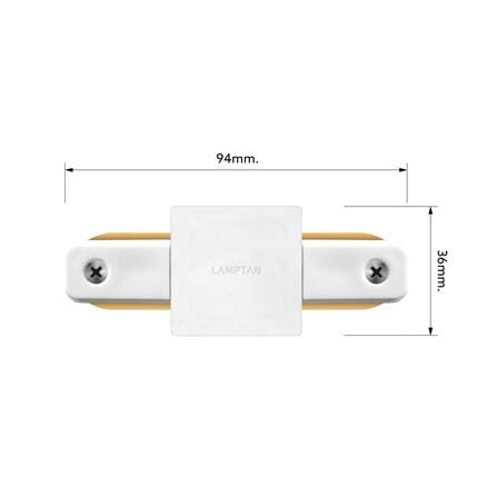 ข้อต่อรางไฟแทรกไลท์ LAMPTAN TRACK CONNECTOR 1 WAY สีขาว_4
