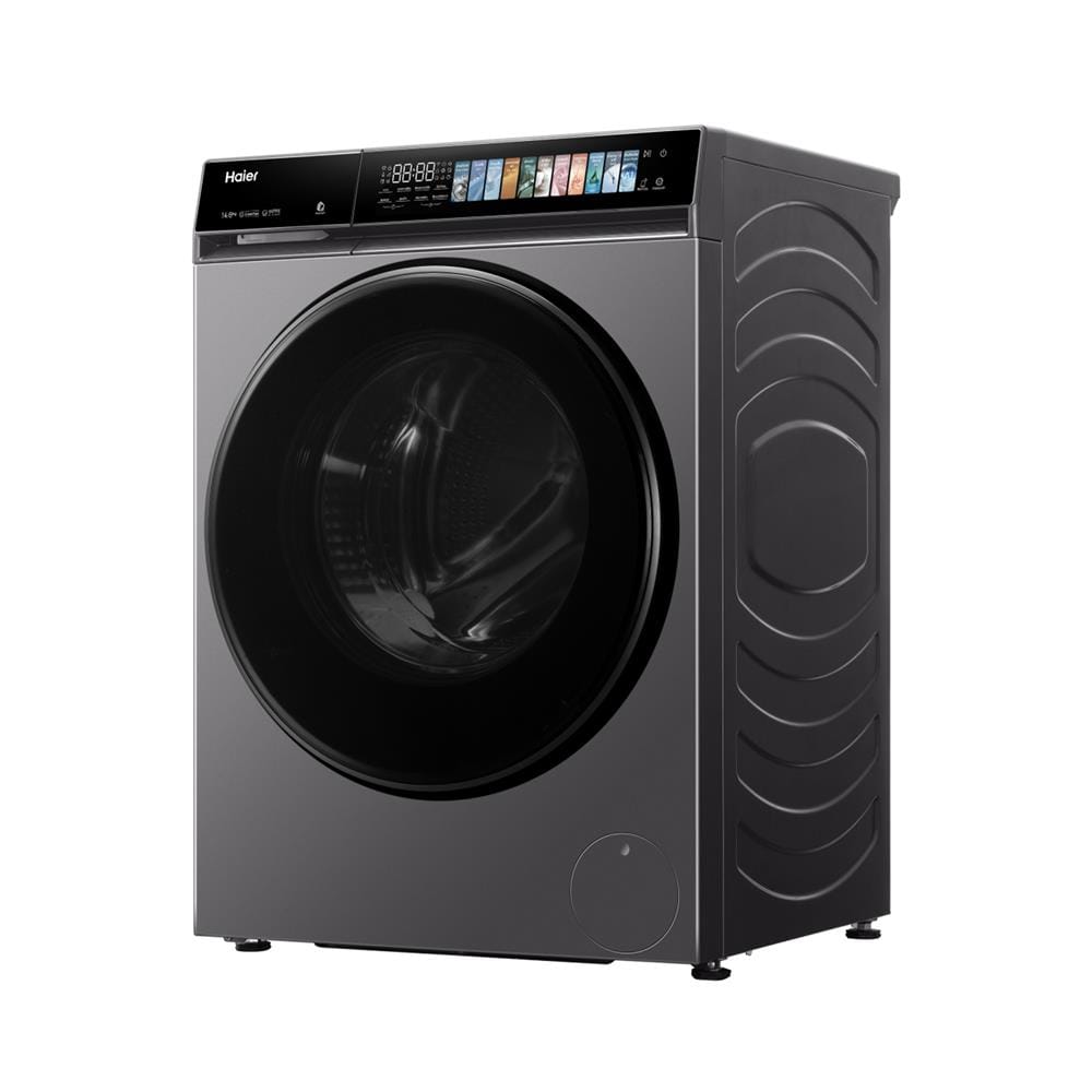 เครื่องซักอบผ้าฝาหน้า HAIER HWD140-BP14367S8U1 14/8 กก. 1400RPM อินเวอร์เตอร์ สีดำเงิน
