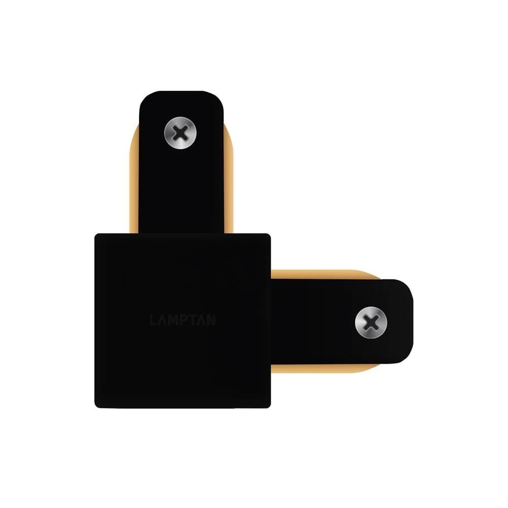 ข้อต่อรางไฟแทรกไลท์ LAMPTAN TRACK CONNECTOR 2 WAY สีดำ