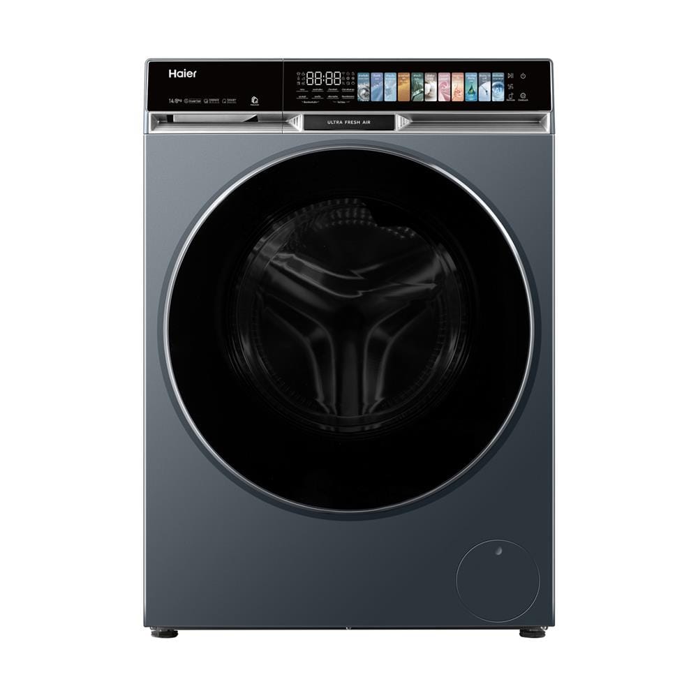 เครื่องซักอบผ้าฝาหน้า HAIER HWD140-BPD14387GNU1 14/8 กก. 1400RPM อินเวอร์เตอร์ สีฟ้าครามเข้ม