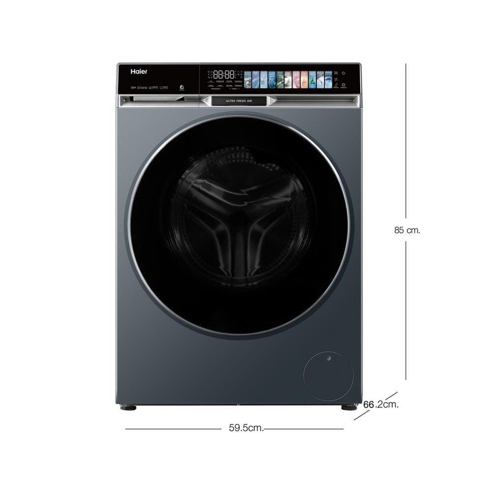 เครื่องซักอบผ้าฝาหน้า HAIER HWD140-BPD14387GNU1 14/8 กก. 1400RPM อินเวอร์เตอร์ สีฟ้าครามเข้ม