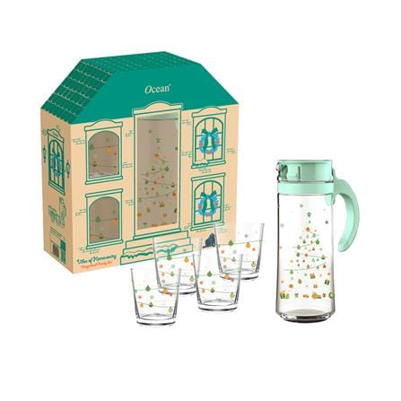 ชุดแก้วน้ำ 300 มล. และเหยือก 1.265 ลิตร OCEAN GLASS GINGERBREAD_1