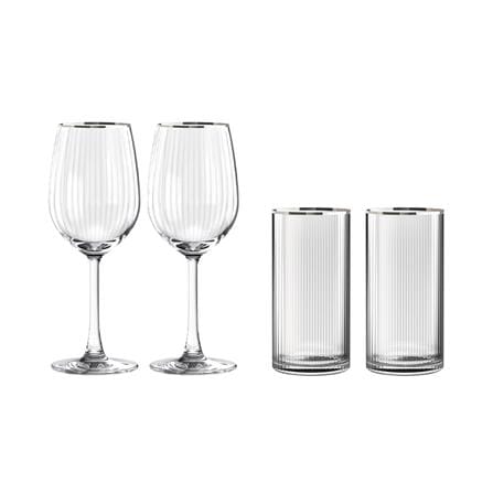 ชุดแก้วไวน์ 425 มล. และแก้วน้ำ 370 มล. OCEAN GLASS ANNIVERSARY MADISON RD PLATINUM RIMMING_0
