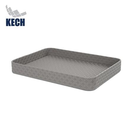 ถาด PVC KECH PETRA 35x25x4 ซม. สีเทา_0