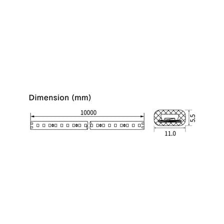 ไฟเส้น LED SHINING 10 วัตต์/เมตร WARM WHITE 10 เมตร_6