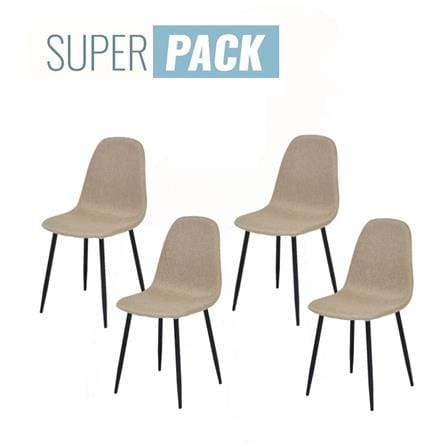 เก้าอี้ทานข้าว SB FURNITURE LALADA 59062945 สีน้ำตาล (ชุด 4 ตัว)_0